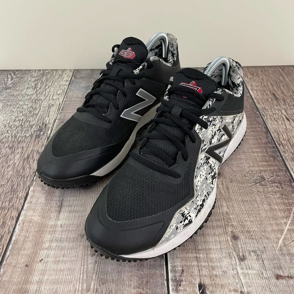New Balance Other - Men's New Balance T4040PK4 Pedroia Grey/Black/White Baseball Turf Shoes Size 9.5